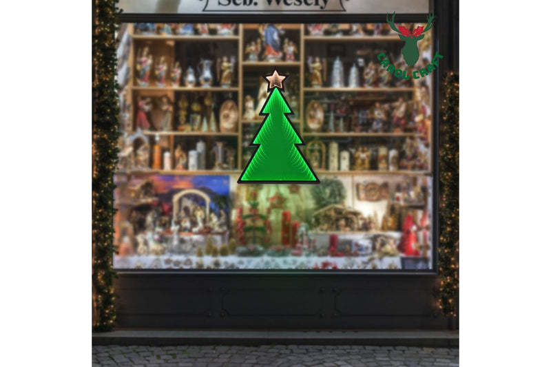 CarolCraft 50cm LED Infinity 3D Mirror Christmas Tree Xmas Light Decoration Home Party