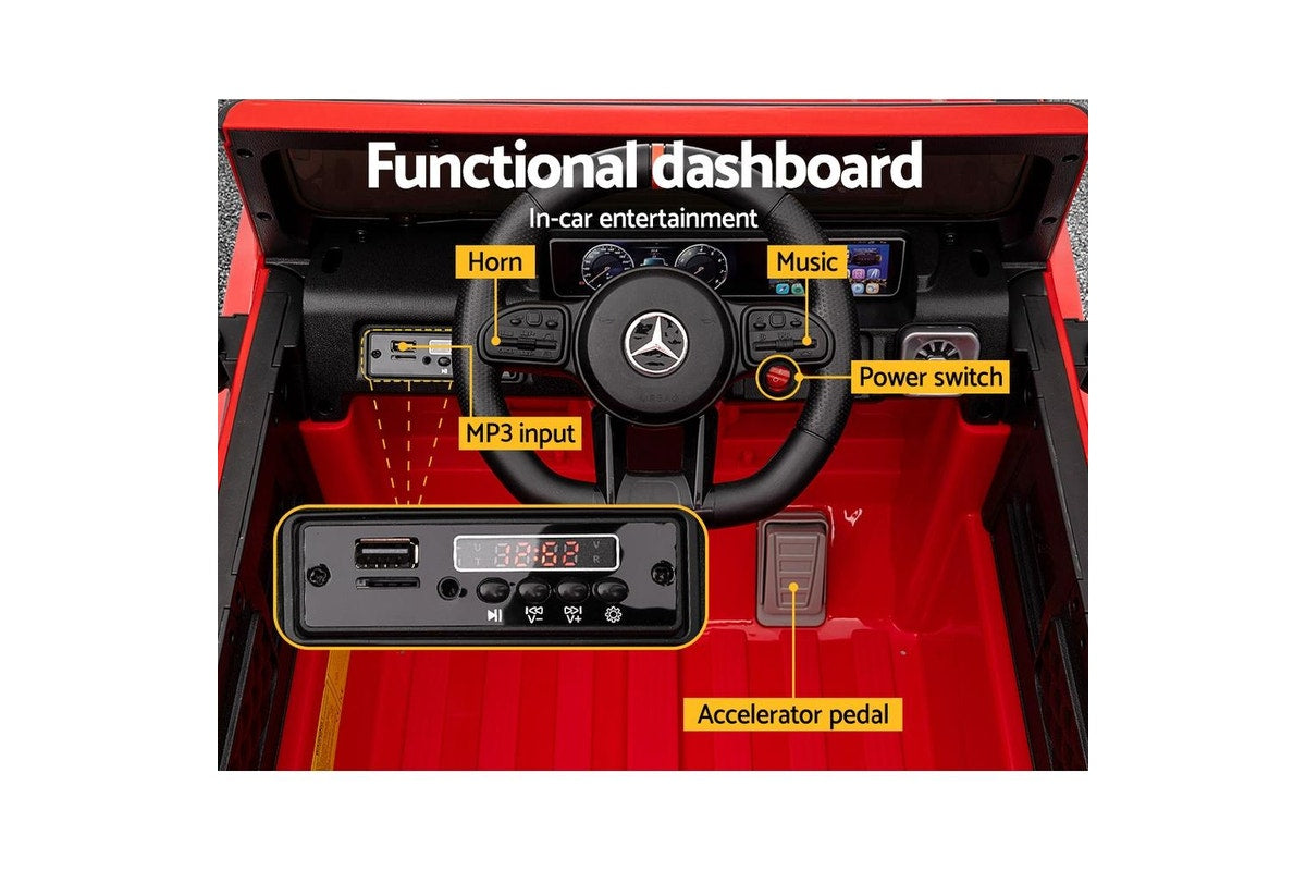 Kids Electric Ride On Car Mercedes-Benz Licensed AMG G63 Toy Cars Remote Red