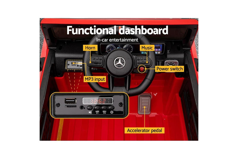 Kids Electric Ride On Car Mercedes-Benz Licensed AMG G63 Toy Cars Remote Red