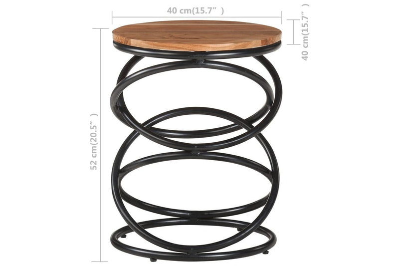 End Table 40x40x52 cm Solid Acacia Wood vidaXL