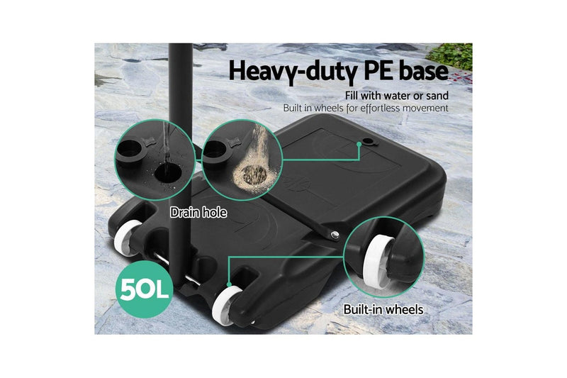 Everfit 2.1M Basketball Hoop Stand System Adjustable Portable Pro Kids Clear