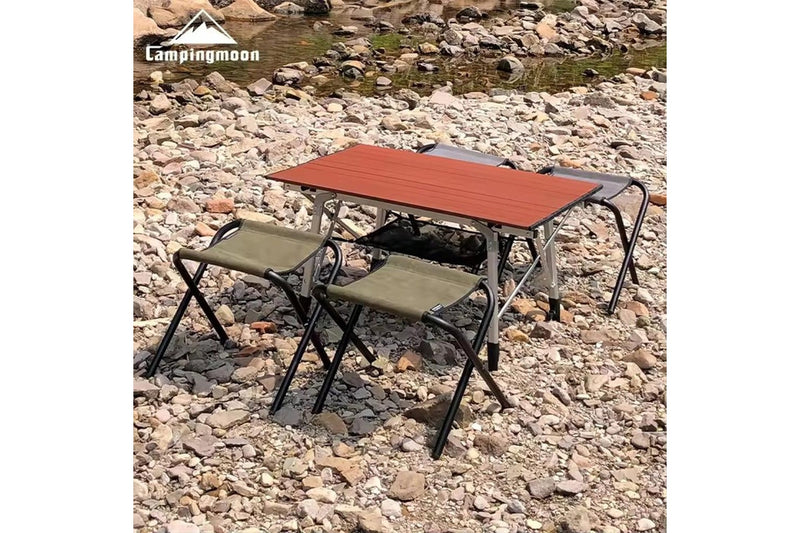 Campingmoon Folding Camping Chair Set of 2 Outdoor Fishing Ultralight Portable Stool F35-2 - Khaki