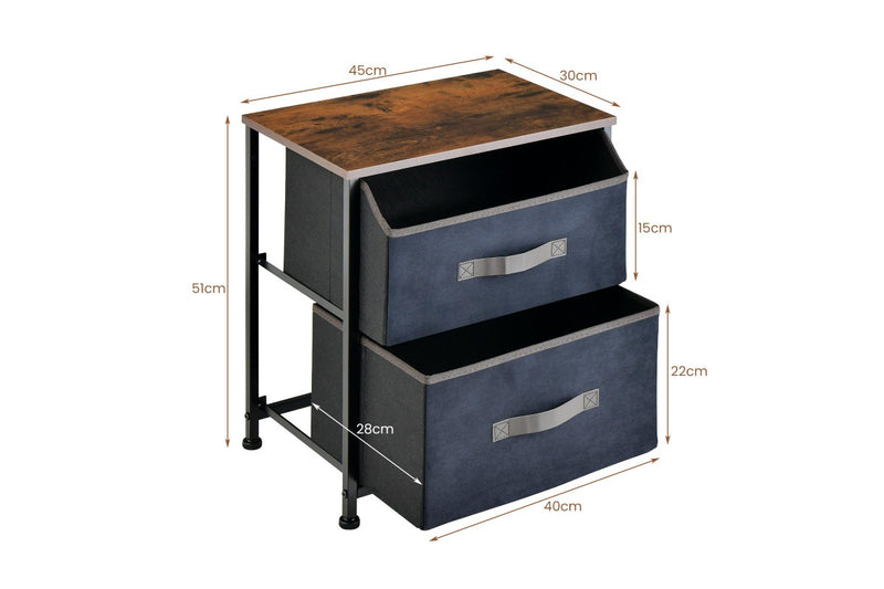 Giantex Modern Nightstand Industrial End Table Home Bed Side Table