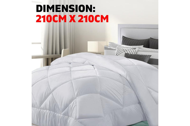 Queen Size Bedding Microfibre Bamboo Quilt Doona Duvet 700GSM Winter White