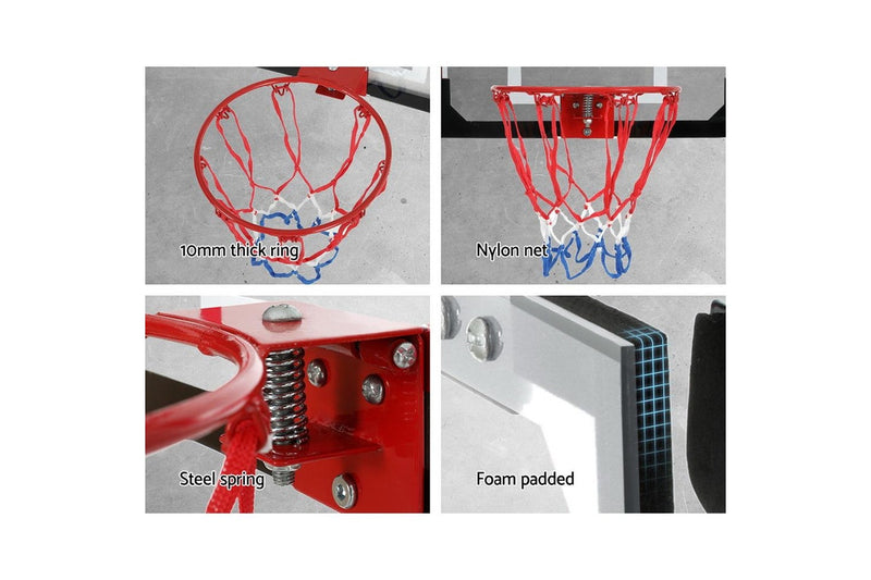 Everfit 23" Mini Basketball Hoop Backboard Door Wall Mounted Sports Kids Black