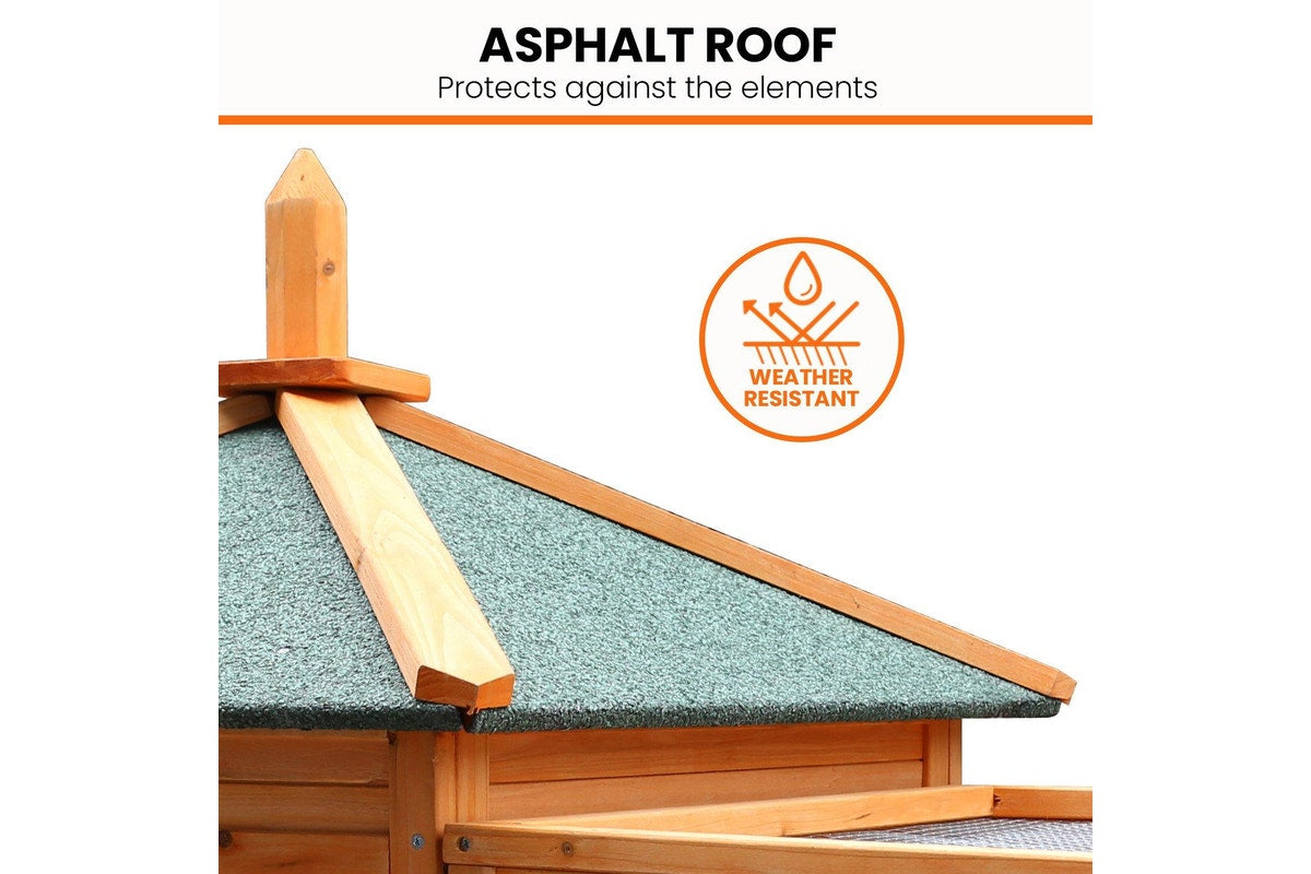 Furtastic Large Wooden Chicken Coop Rabbit Hutch Nesting Box Fir Wood