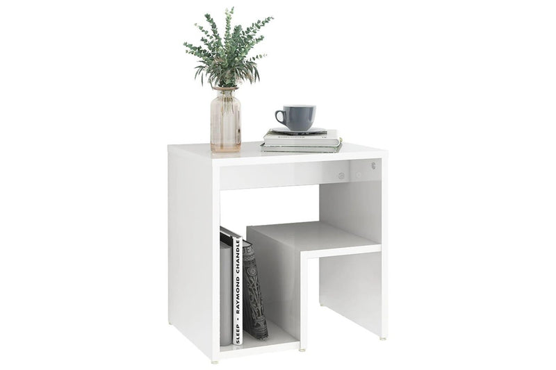 Bed Cabinets 2 Pcs High Gloss White 40X30x40 Cm Engineered Wood Bedside Tables