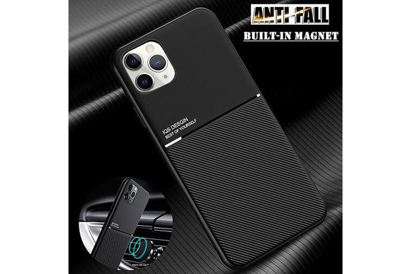 For Apple iPhone 11 Pro Max Business Style Luxury Matte Soft Silicone Drop Resistant Case Cover (Red)