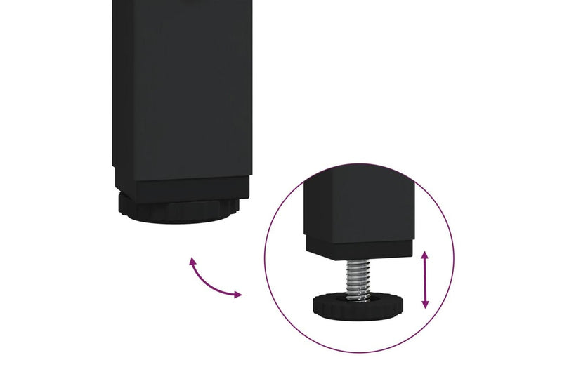 Side Table Black 40x30x42 cm Engineered Wood vidaXL