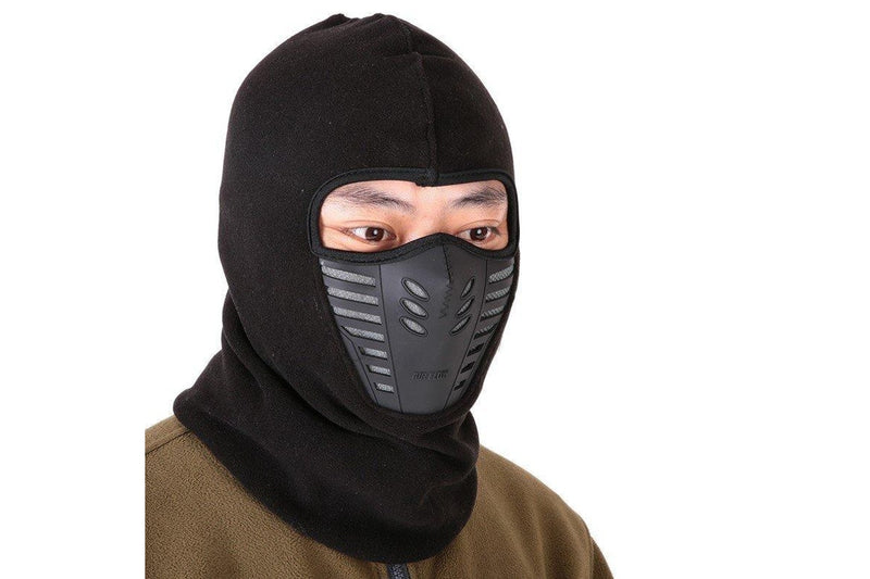 Thermal Fleece Balaclava Windproof Breathable Ski Face Mask Hood Warm Weather - Royal Blue