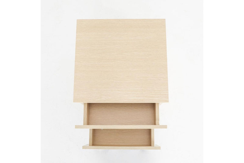 2X Bedside Table Side Storage Cabinet Nightstand Bedroom Drawer Joss Oak Bedside Tables