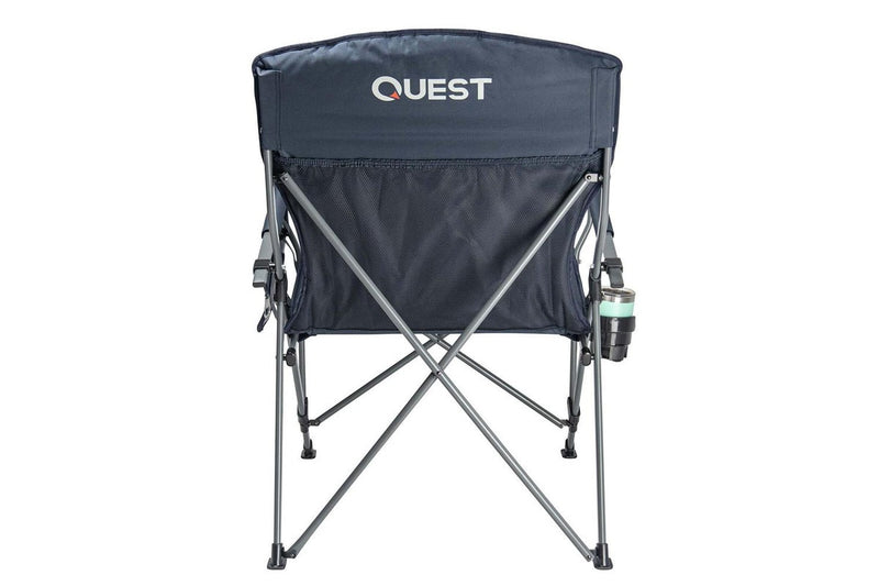 Quest Outdoors 97x73cm Stowaway Hard Arm Camping Chair Seat w Carry Bag