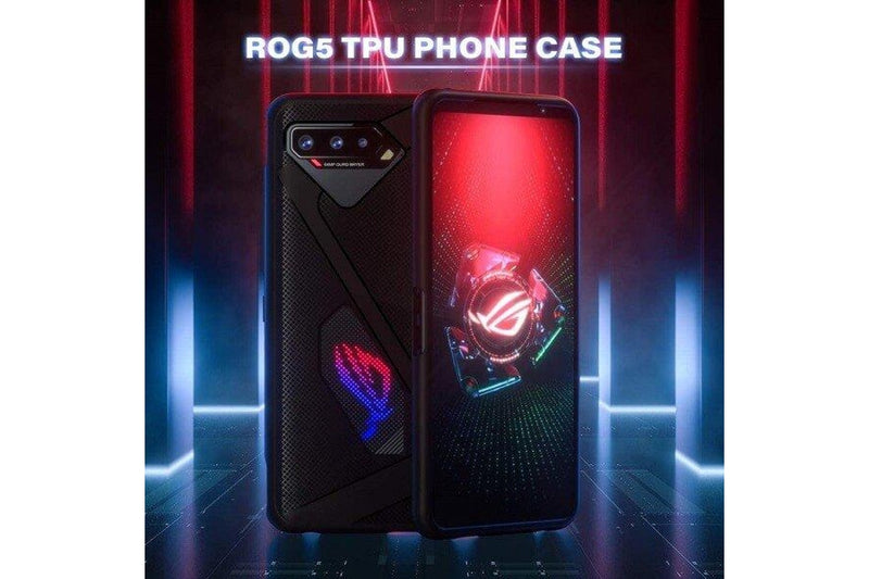 For Asus Rog Phone 5 /5s 5G Case Heat Dissipation Silicone TPU Ultra Slim Thin Cover Scratch Resistant Shockproof Cover (Black)