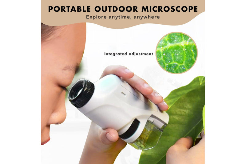 Children Hand-Held Portable Microscope Toy with LED Light