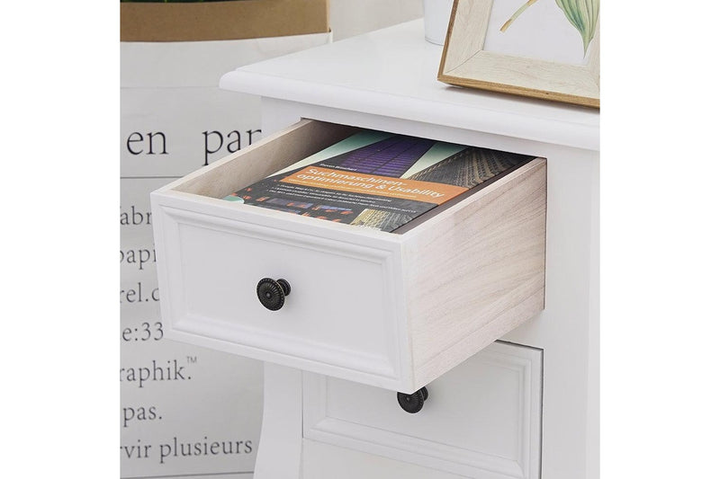 French Bedside Table Nightstand White Set Of 2 Bedside Tables