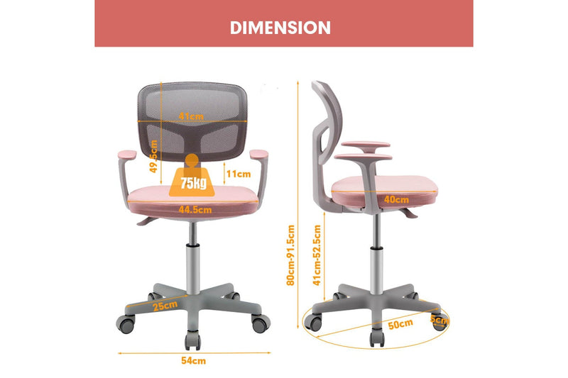 Giantex Desk Chair Home Office Mesh Task Chair,Pink