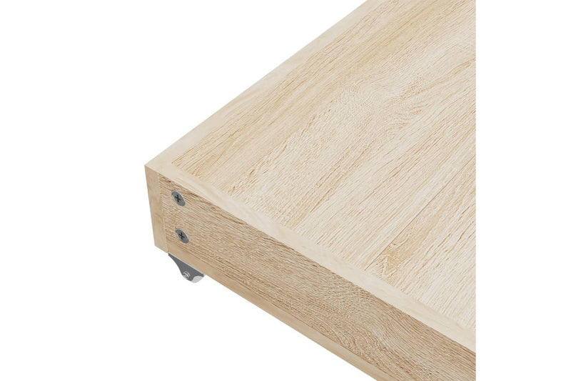 Bed Drawers 2 Pcs Dark Grey Engineered Wood And Fabric Bedside Tables