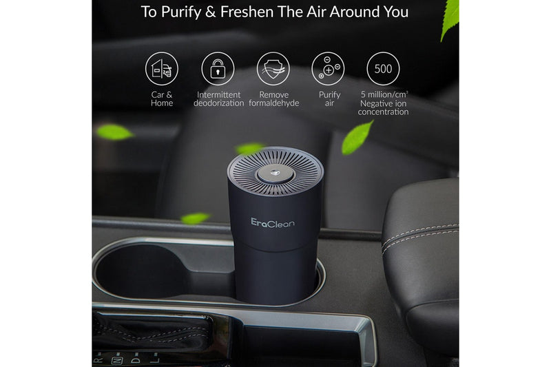 TODO Car Air Purifier Negative Ion Air Cleaner Portable Rechargeable EraClean