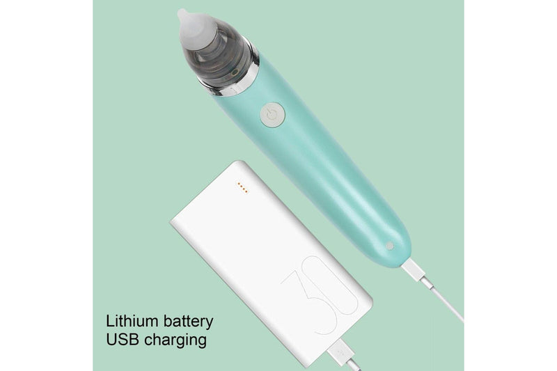 Baby Nasal Aspirator Electric Safe Hygienic Nose Cleaner Snot Sucker For (Green) Baby Health