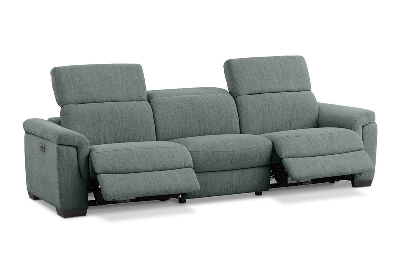 LUCIANO Fabric 3.5 Seater Sofa with 2 Electric Recliners