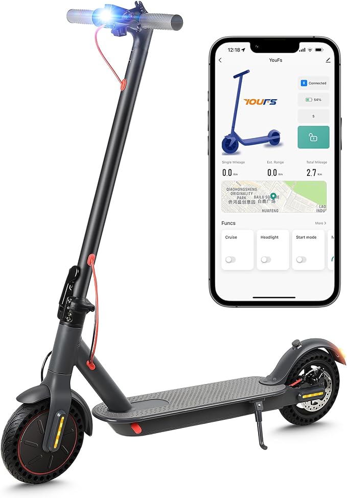Electric Scooter for Adult - Mankeel 500W Peak Motor, 8.5Inch Solid Tires, 25Km Long Range, APP Control, Max Speed 25Km/h, E-Scooter for Teen and Adults
