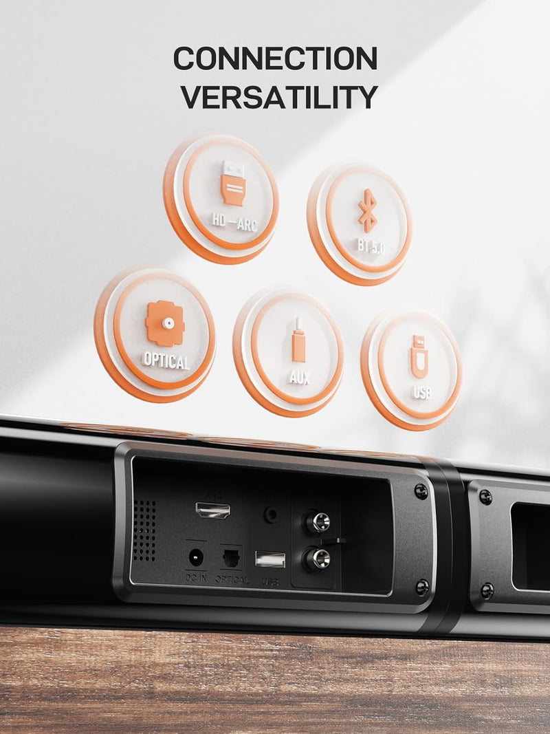 MEREDO 2 in 1 Detachable Soundbar with Subwoofer for TV 2.1CH - Layaway AU