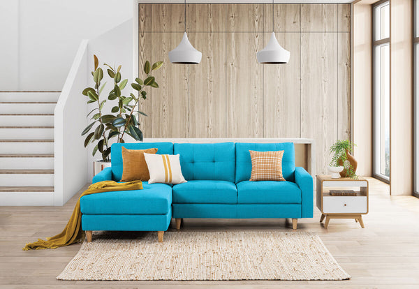 KELLER Fabric 3 Seat LHF Chaise