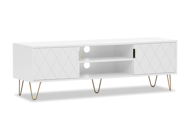 DORSEY White Entertainment Unit