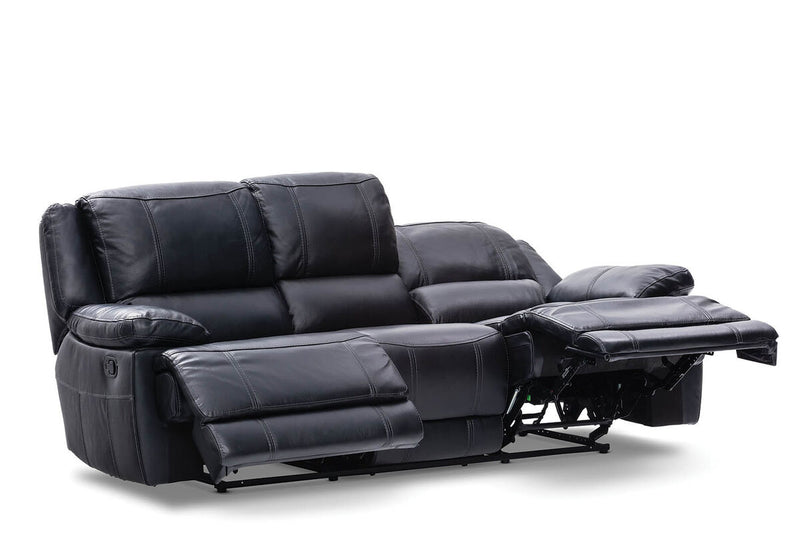 FLOYD Leather 3 Seat Sofa with 2 Inbuilt Recliners