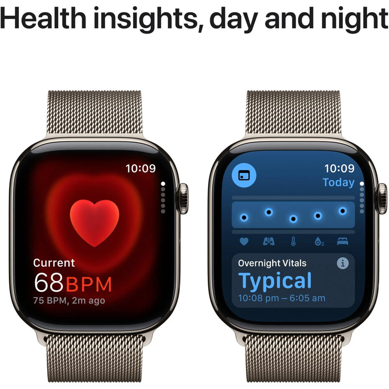 Apple Watch Series 10 GPS + Cellular 42mm Natural Titanium - Milanese Loop