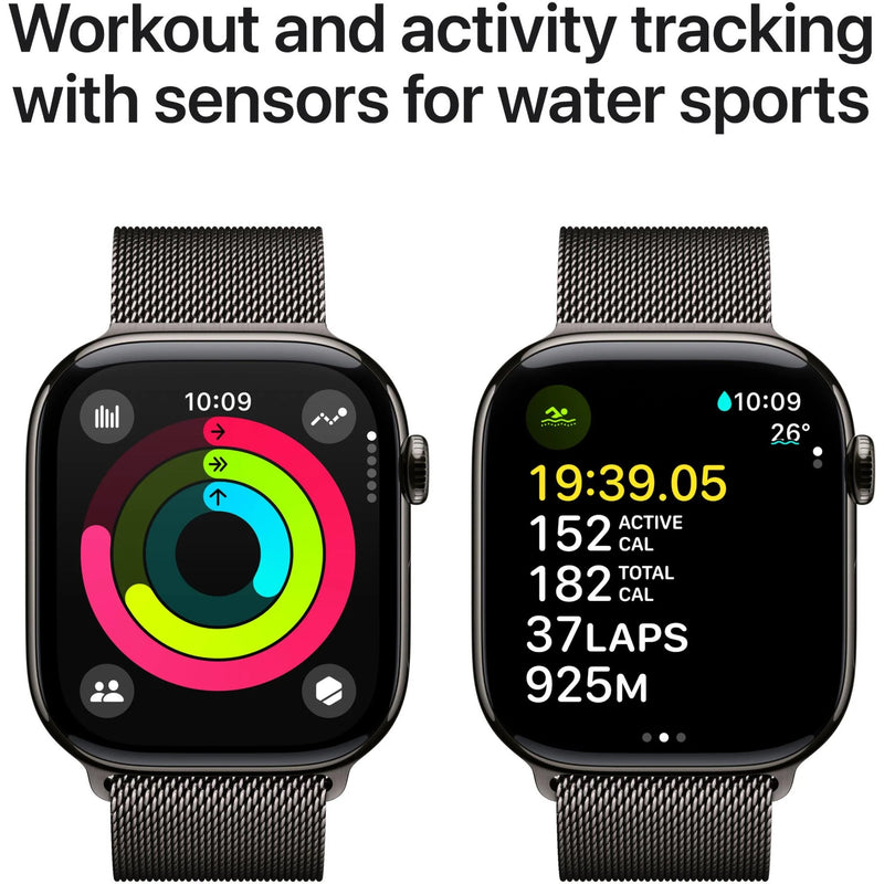 Apple Watch Series 10 GPS + Cellular 42mm Slate Titanium - Milanese Loop