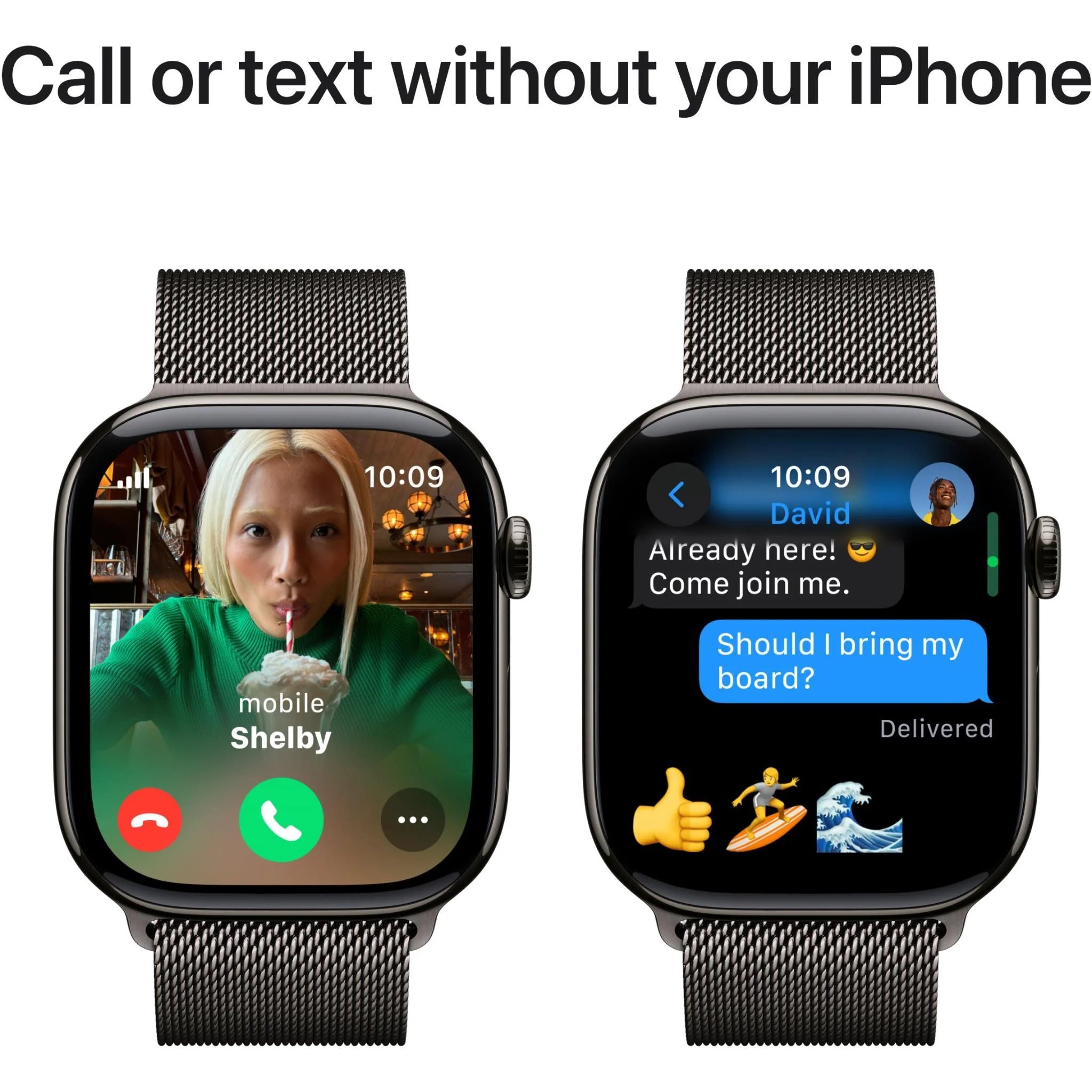 Apple Watch Series 10 GPS + Cellular 42mm Slate Titanium - Milanese Loop