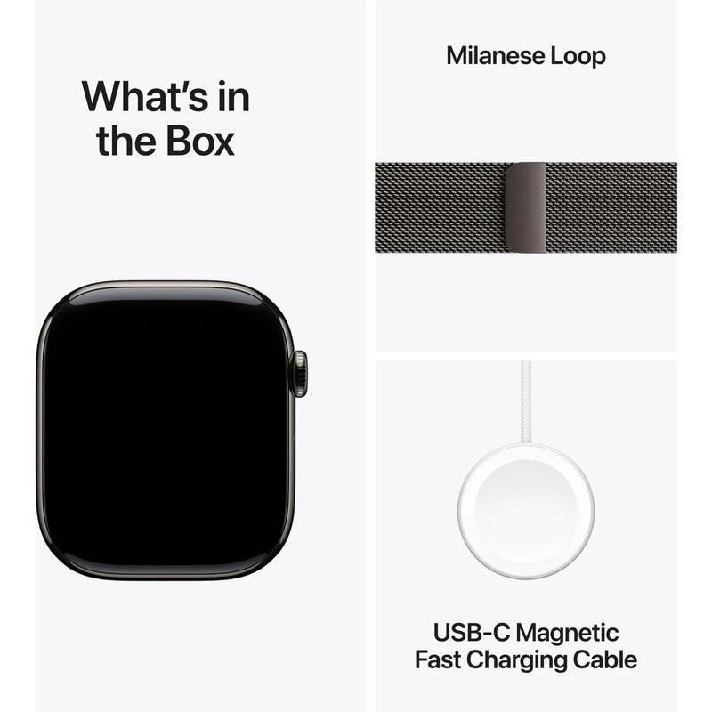 Apple Watch Series 10 GPS + Cellular 42mm Slate Titanium - Milanese Loop