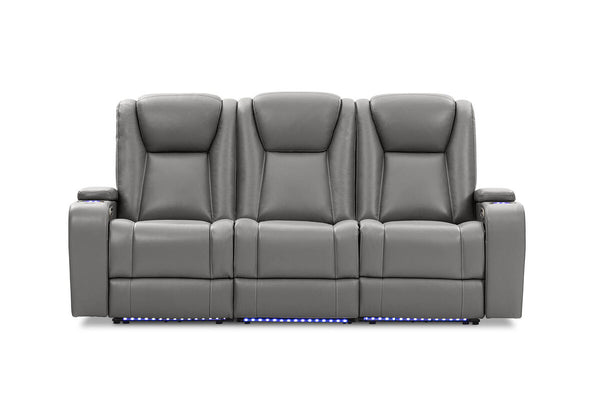 SENTINAL MK2 LEATHER 3 Seater with 2 Electric Recliners
