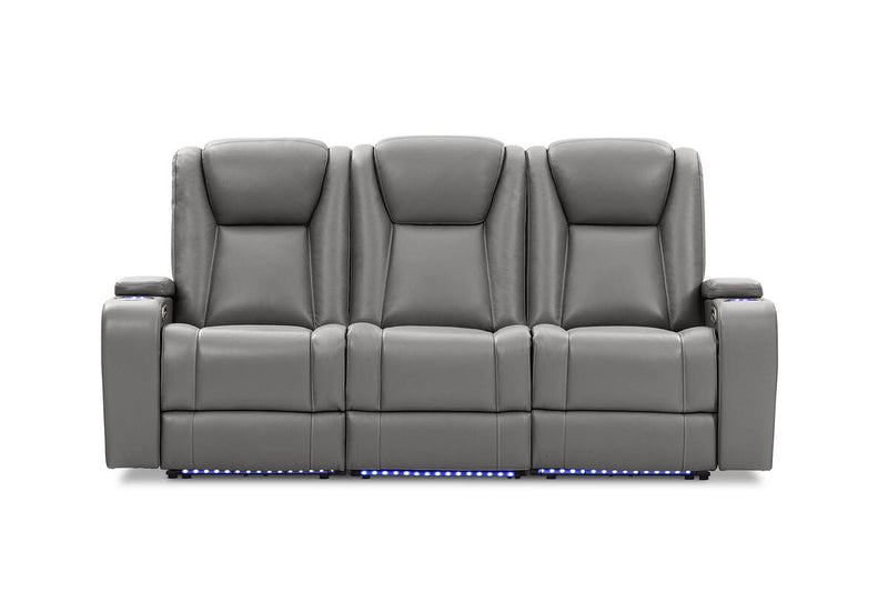 SENTINAL MK2 LEATHER 3 Seater with 2 Electric Recliners