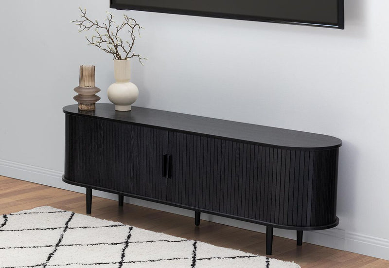 TANNER 2 Door Black Entertainment Unit