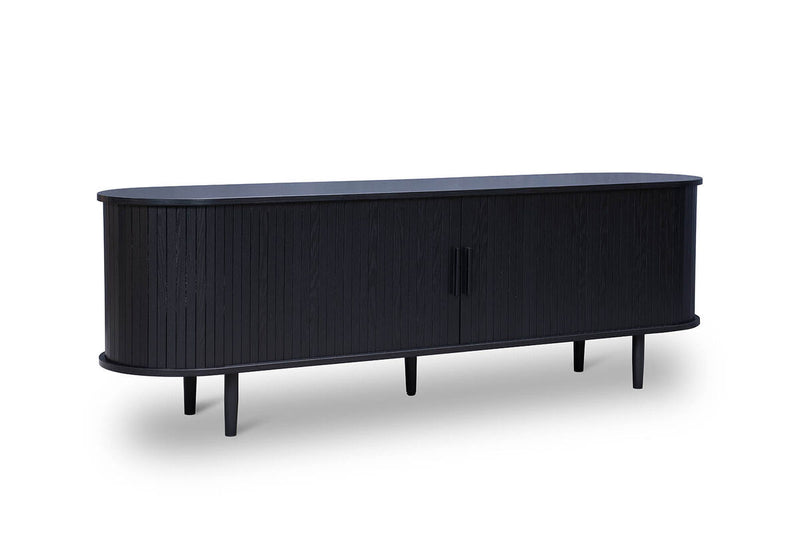 TANNER 2 Door Black Entertainment Unit