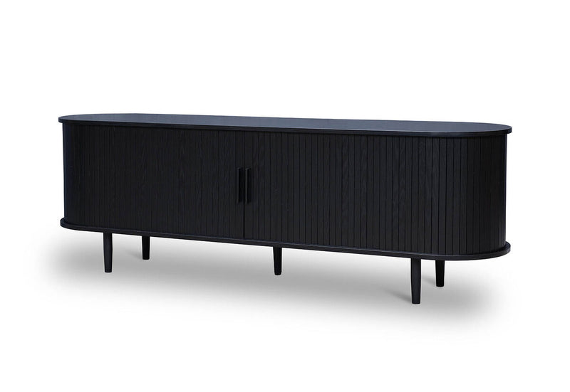 TANNER 2 Door Black Entertainment Unit