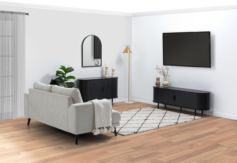 TANNER 2 Door Black Entertainment Unit