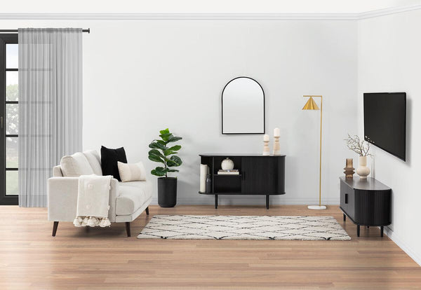 TANNER 2 Door Black Entertainment Unit