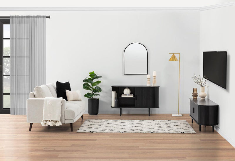 TANNER 2 Door Black Entertainment Unit