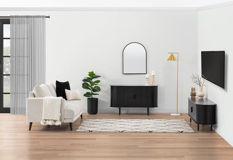 TANNER 2 Door Black Entertainment Unit