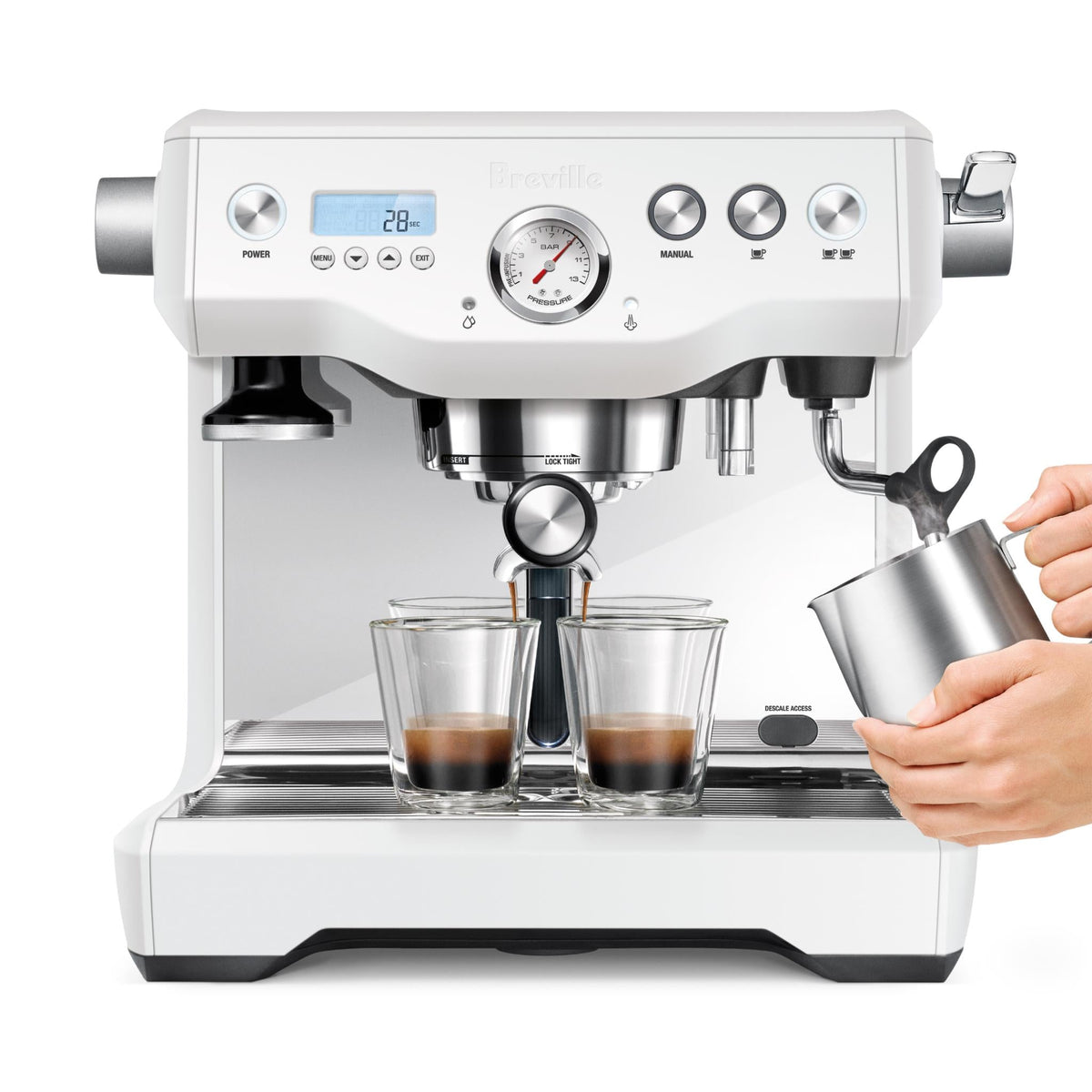 Breville the Dual Boiler Coffee Machine (Sea Salt) — view 2