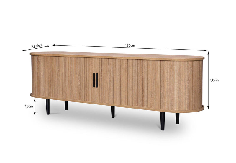 TANNER 2 Door Natural Entertainment Unit