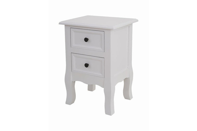French Bedside Table Nightstand White Set Of 2 Bedside Tables