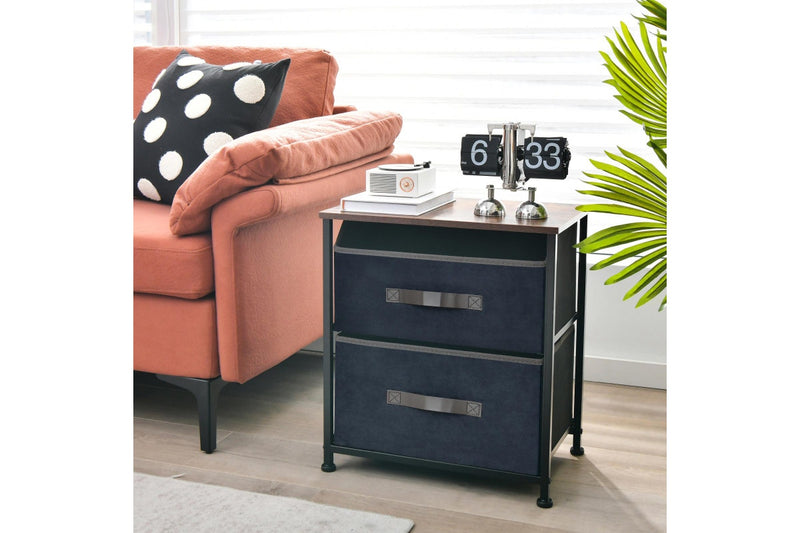 Giantex Modern Nightstand Industrial End Table Home Bed Side Table