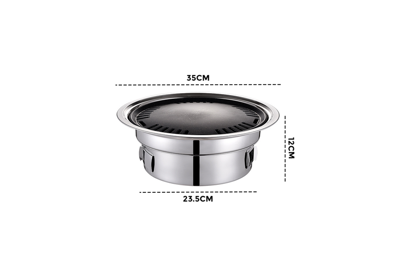 Portable Multifunctional Charcoal Barbecue Grill 13 Inch Stainless Steel BBQ Camping Grill Stove Tabletop Smoker Grill for Outdoor Indoor Picnic