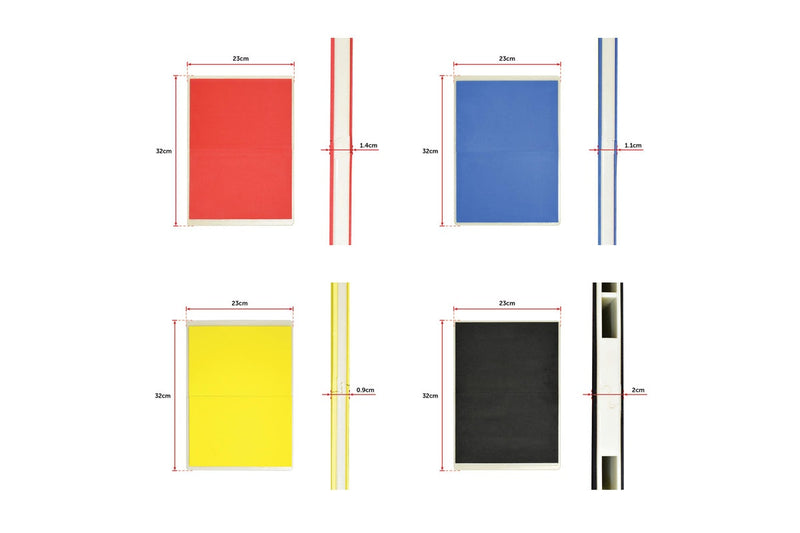 Martial Arts Supply Rebreakable Board Taekwondo, MMA, Karate-Set: Yellow, Blue, Red & Black