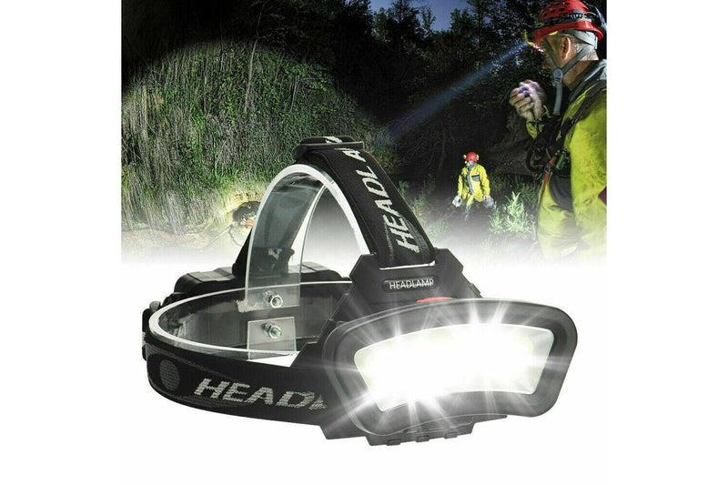 Costcom 100000LM COB+LED Headlamp Headlight Torch USB Rechargeable Flashlight Work 1PCS