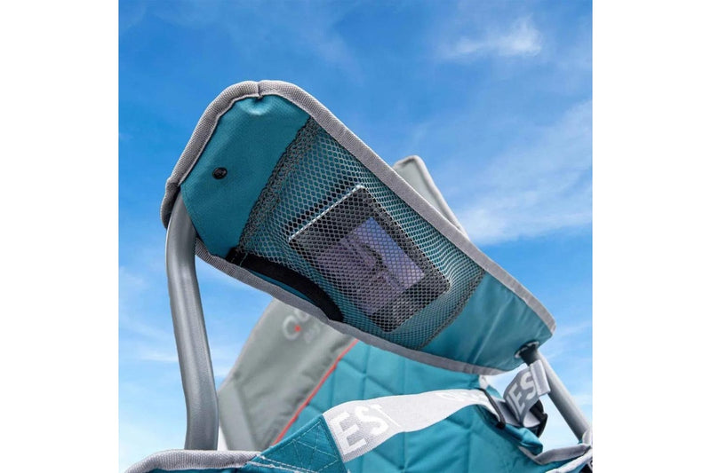 Quest Big Easy 101cm Aluminium Camp Chair w Armrests Outdoor Camping Picnic Blue